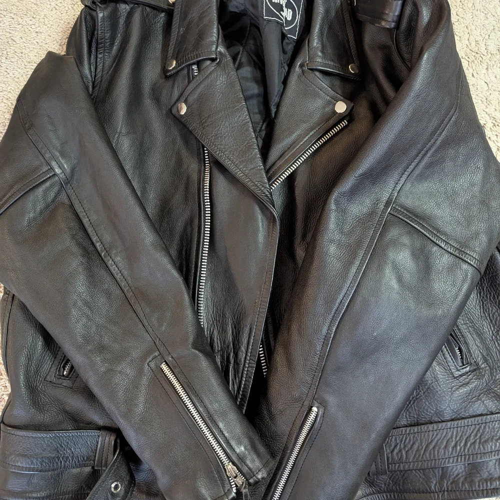 River Road Leather Jacket size 50 - Picture 3 of 6